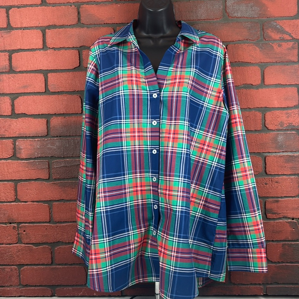 Appleseed Sihrt Womens 16 Plaid Button Down
